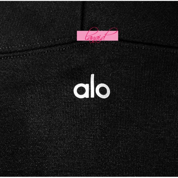 Alo Cityscape Sweatshirt Dress Black Belted Belt Edgy Long Sleeve Sweater Mini - Picture 13 of 15